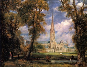 ソールズベリー大聖堂のロマンチックな風景 ジョン・コンスタブル Oil Paintings